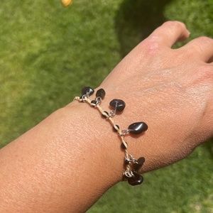 Black obsidian Tumble stone bracelet